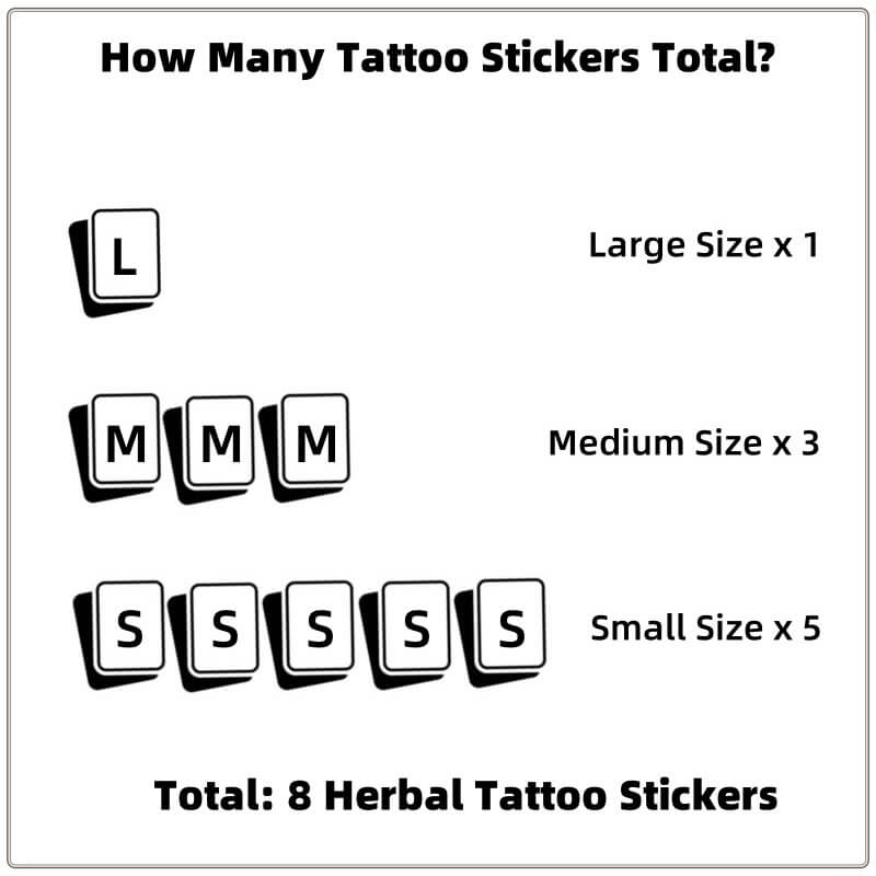 【CLASSIC COMBO PACK】丨Herbal Tattoo Sticker Semi-permanent tattoo